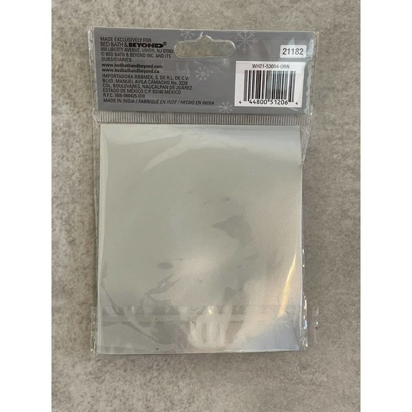 H For Happy Set Of 2 Christmas 4" Paper Tree Snowman Ornaments Green Holiday NEW - Picture 5 of 7